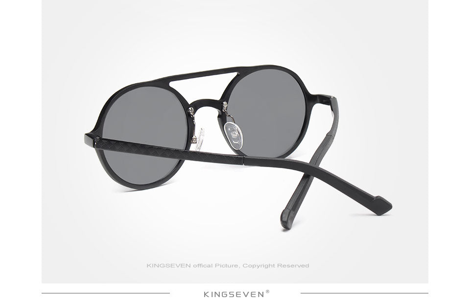 KINGSEVEN Aluminum Men's Round Sunglasses Polarized